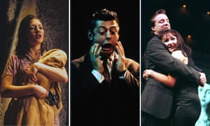 A time of invention and boom … from left: Kate Ashfield in Blasted, Andy Serkis in Mojo, Neal Pearson and Frances Barber in Closer.