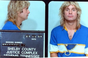 His 1984 mugshot, after being charged with public intoxication in Memphis