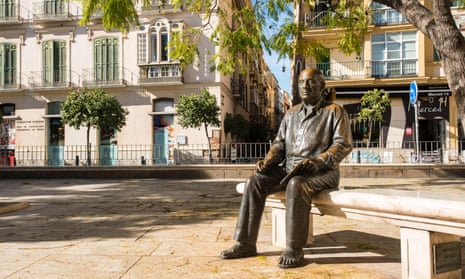 Sculpture of Pablo Picasso in Plaza de la Merced, Málaga.