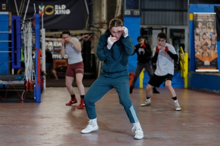 Molly McCann training at the No Limits Boxing Club