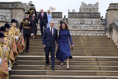 Keir Starmer and wife, Victoria Starmer, at Windsor Castle.