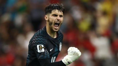 Socceroos goalkeeper Patrick Beach becomes overnight hero after World Cup win – video | World Cup | The Guardian