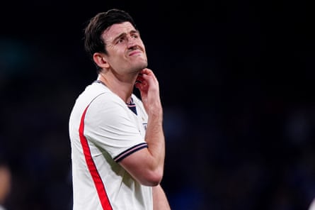 Harry Maguire playing for England in March 2026