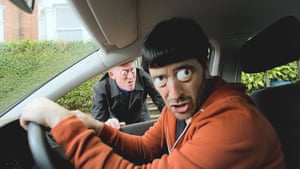 Jonny Wallop (Dom Coleman) and Herbert Clunkerdunk (Spencer Jones) in the mind of Herbert Clunkerdunk