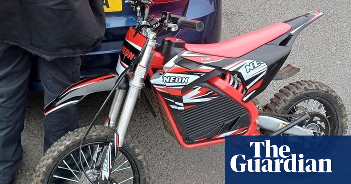 Merseyside police 'surprised' to catch boy, 7, driving off-road scrambler bike