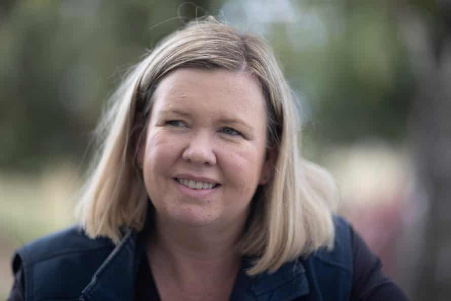 The federal Liberal member for Bass Bridget Archer at a meeting of the community garden club in Beaconsfield, North East Tasmania.