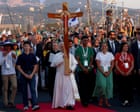 Pope Leo XIV gets rock star welcome from young Catholics at huge vigil
