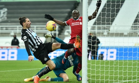 Fabian Schär reacted superbly to beat Sadio Mané to a loose ball on the goalline.