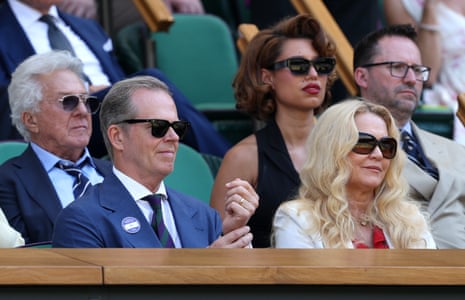 Stefan and Annette Edberg attend the Royal Box on day fourteen of The Championships Wimbledon 2026 at All England Lawn Tennis and Croquet Club on July 12, 2026 in London, England. (Photo by Clive Brunskill/Getty Images)
