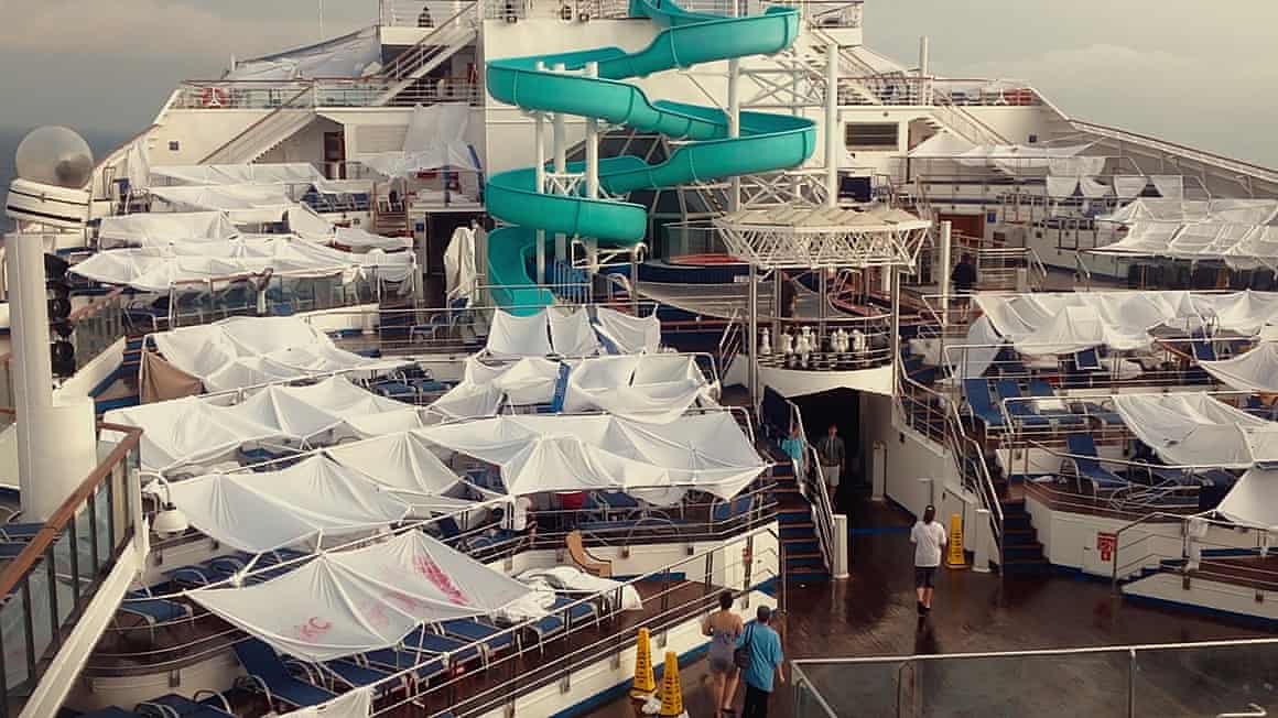 Documentary still of the Carnival Triumph cruise ship