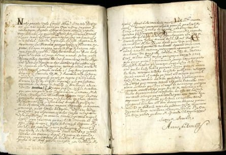 The original manuscript of Historia del huérfano - The Orphan’s Story.