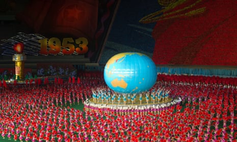 Dancers perform at the 1st May stadium as part of the Arirang Mass Games.
