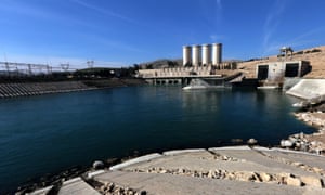 The Mosul dam on the Tigris River