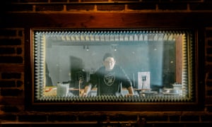 Musician Steve Albini at his recording studio, Electrical Audio, in Chicago. Photograph: Evan Jenkins/The Guardian