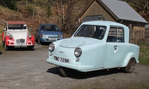 Ready to roll: Ian’s refurbished Invacar. He plans to drive it 170 miles from Wales to Buckinghamshire.