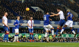 Scott Dann heads in the opening goal for Palace.