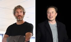 Atlassian cofounder Scott Farquhar (L) and SpaceX CEO Elon Musk (R)