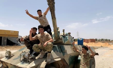 Fighters loyal to Libya’s UN-recognised government in Tripoli.