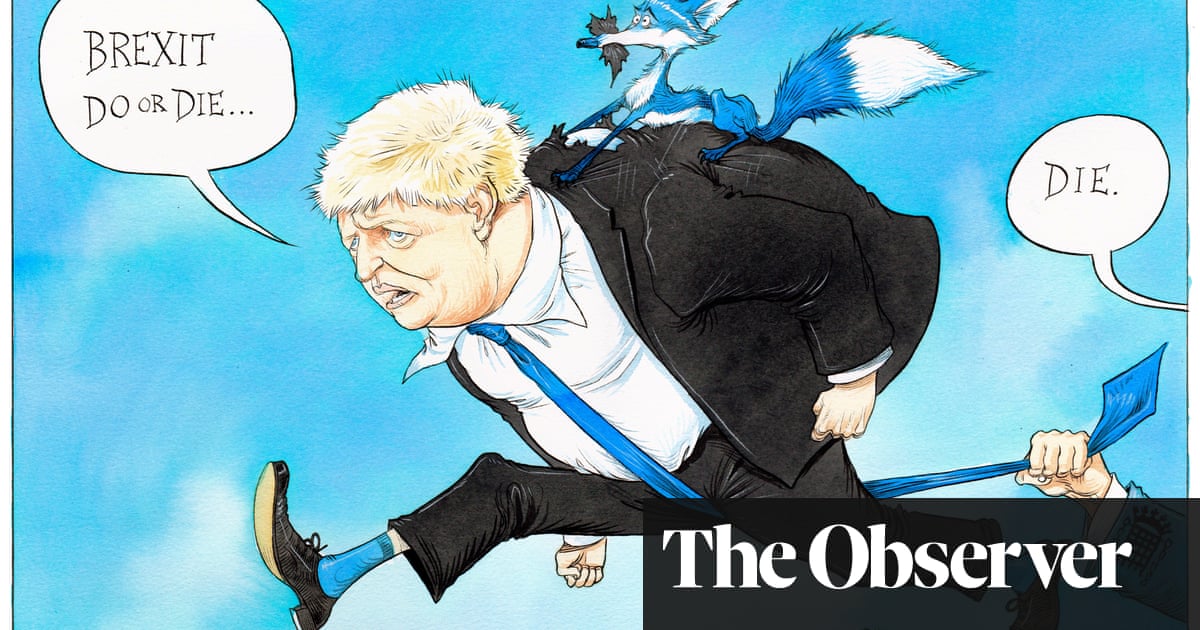 Exit Boris Johnson Pursued By A Fox Cartoon Opinion The Guardian