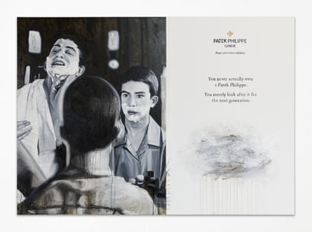 Portraits of wealthy men and their soon-to-be wealthy sons … Jasmine Gregory, Investment Piece no 11, 2026.