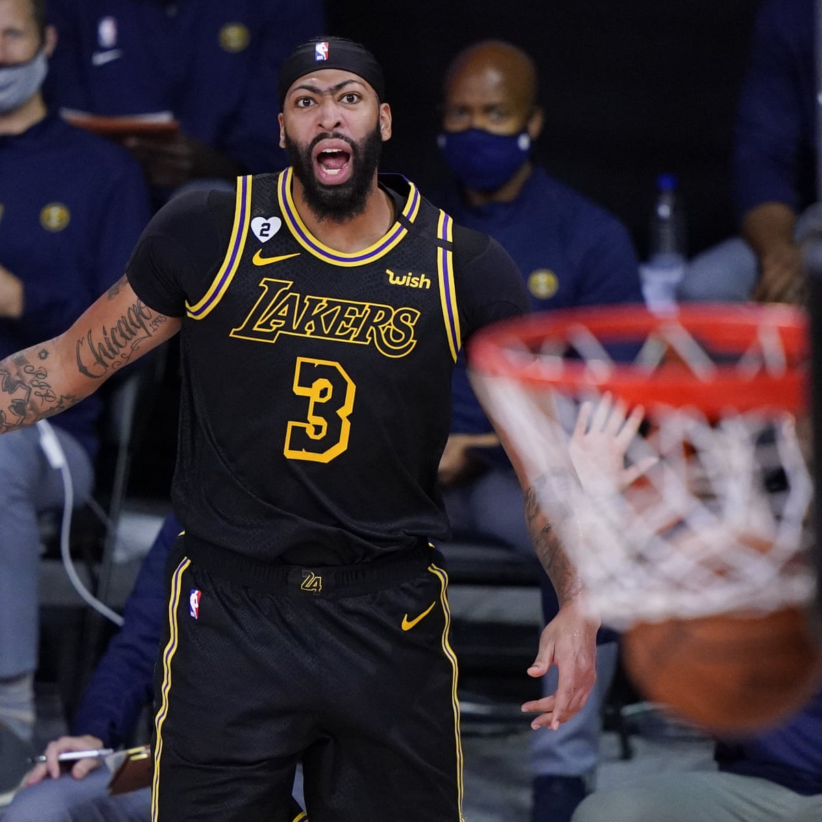 Anthony Davis S Buzzer Beater For Lakers Breaks Nuggets Hearts In Nba West Finals Nba The Guardian