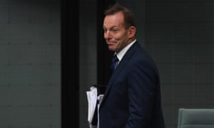 Former Australian prime minister Tony Abbott arrives during House of Representatives Question Time at Parliament House in Canberra, 13 June 13 2017