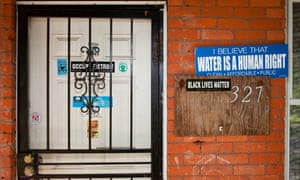 A home in Detroit’s North End neighborhood whose water has been shut off.