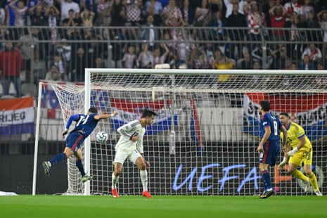 Ivan Perisic finds the net to give Croatia the lead.