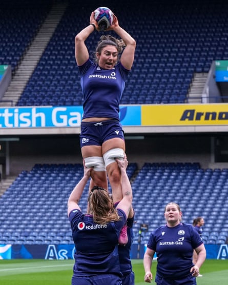 Emma Wassell takes a high ball during Friday’s runout at Murrayfield