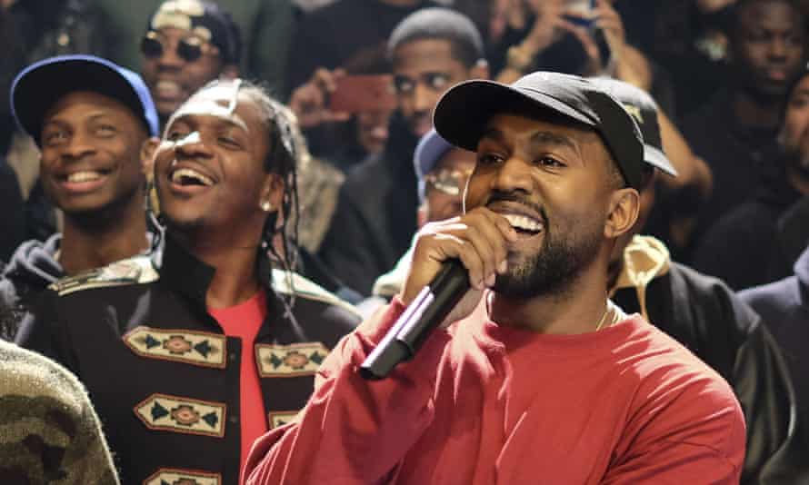 Pusha T with Kanye West at the Yeezy show, New York Fashion Week, Feb 2016.