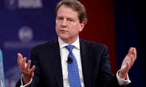 Then-White House Counsel Don McGahn speaking at the Conservative Political Action Conference (CPAC) at National Harbor, Maryland, February 22, 2018.
