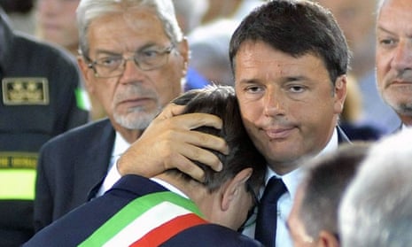 Matteo Renzi at funeral