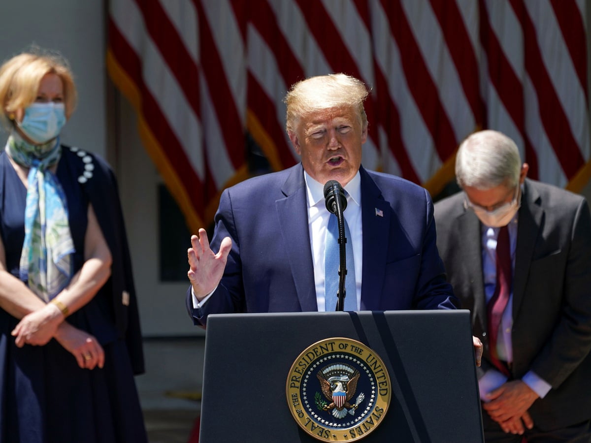 Trump Unveils Warp Speed Effort To Create Coronavirus Vaccine By Year S End Us News The Guardian