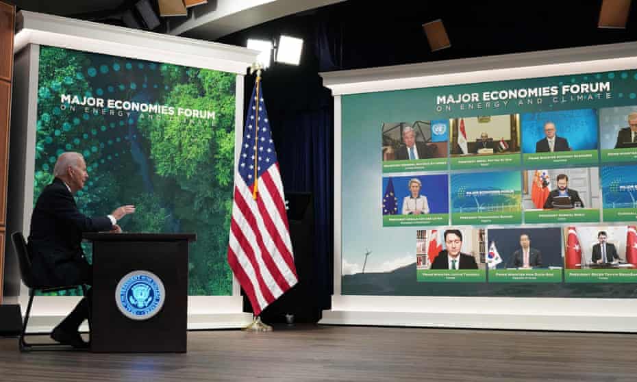 Joe Biden addresses the Major Economies Forum at the White Housesense’.