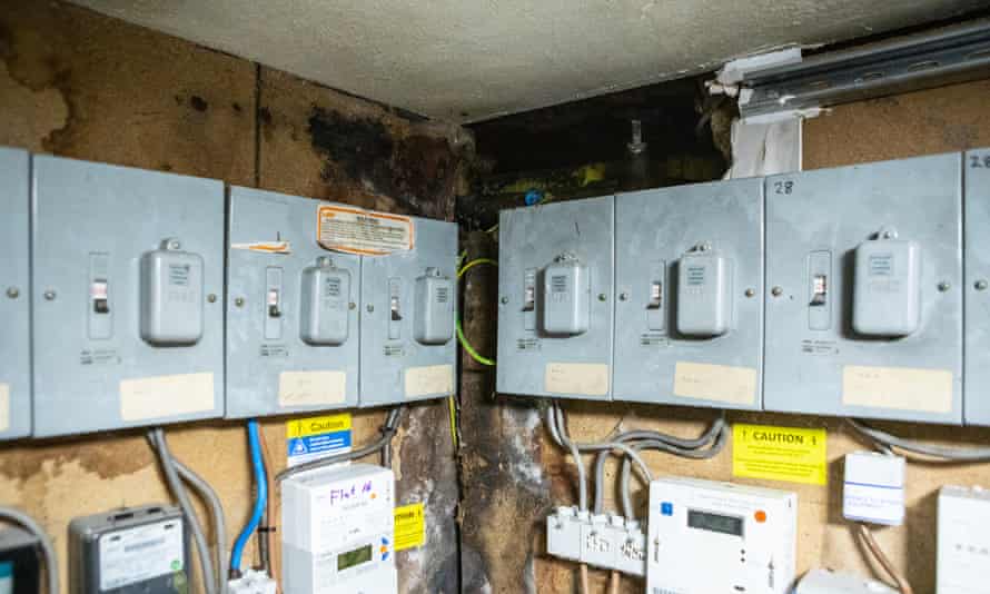 Social housing tenant’s cry for help: Get me out of this ‘hellhole’ flat | Money 1 The electrical room in O’Briain’s building.