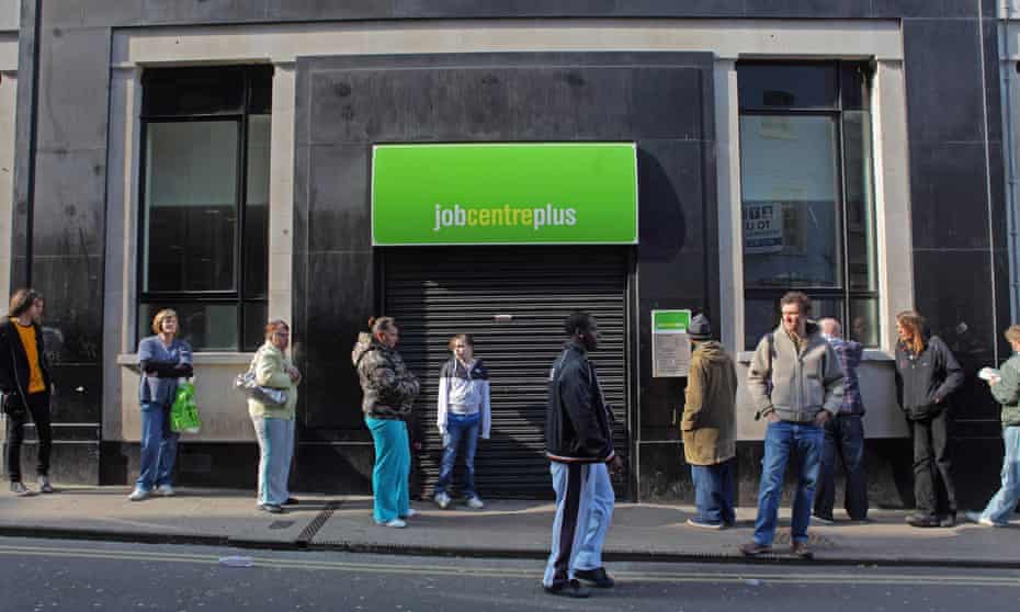 People outside a jobcentre