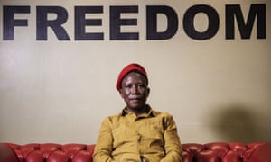 Julius Malema in Johannesburg, South Africa.