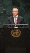 ‘We can’t ignore AI or prevent it,’ Anthony Albanese tells UN general assembly – video