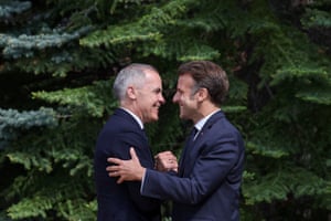 The two men greet
