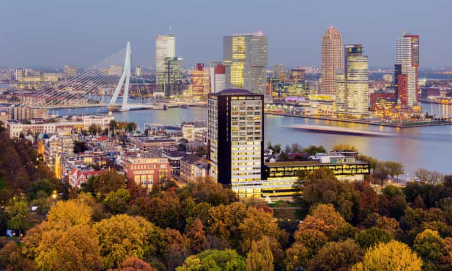 Downtown Rotterdam.