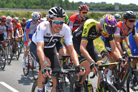 Luke Rowe at the 2018 Tour de France.