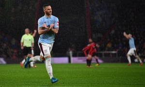 Bournemouth goalkeeper Asmir Begovic slips as he tries to clear the ball leaving West Ham United’s Marko Arnautovic to score his side’s second goal