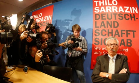 Thilo Sarrazin at a launch of his book Deutschland schafft sich ab (Germany is Digging its Own Grave) in Berlin in 2010.
