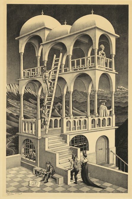 Belvedere, 1958, by MC Escher.
