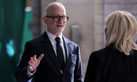 Joshua Schulman at the Burberry catwalk show during London Fashion Week in September.