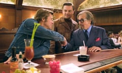 Brad Pitt, Leonardo DiCaprio and Al Pacino in Once Upon a Time in Hollywood.