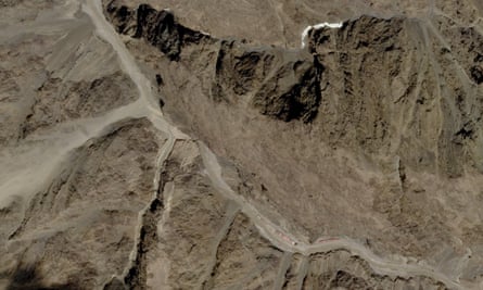 A satellite image of the Galwan valley taken on 9 June