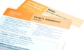 Forms for applying for carer's allowance.