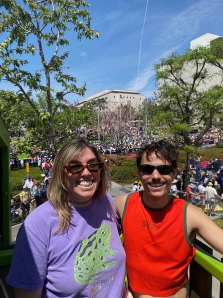 Two people in the sun