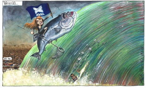 Martin Rowson on the travails of Humza Yousaf – cartoon, panel 1
